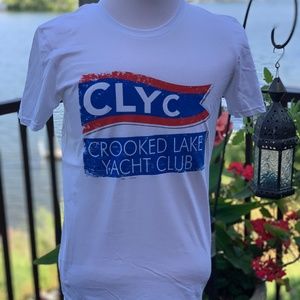 Graphic Tee Shirt: Crooked Lake Yacht Club Flag T